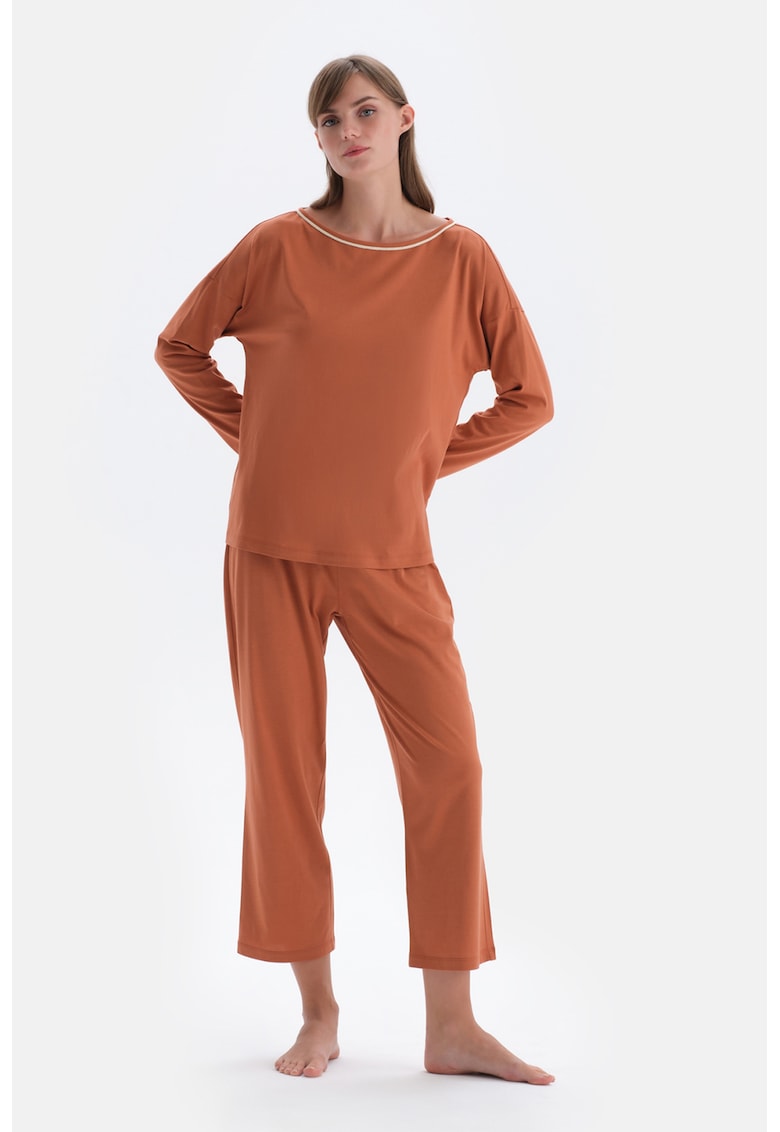 Pijama lunga din amestec de modal