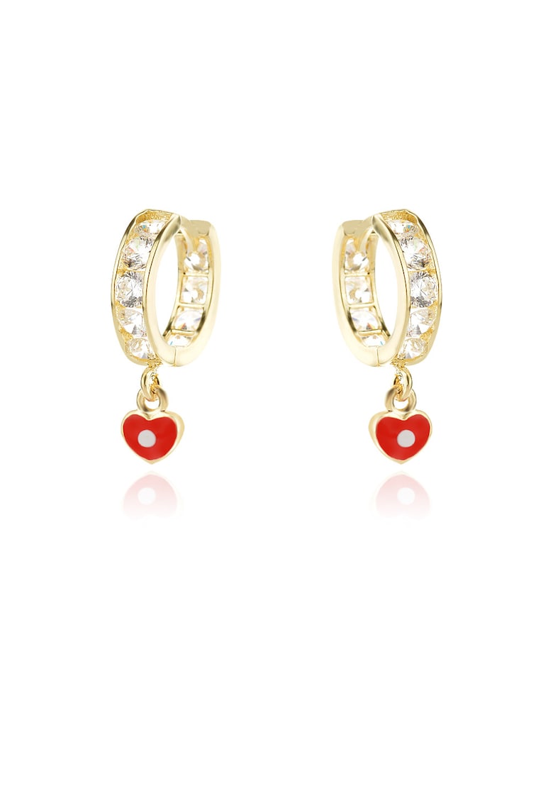 Cercei Copii Benjamine Aur Galben - 14K - Pietre Zirconia