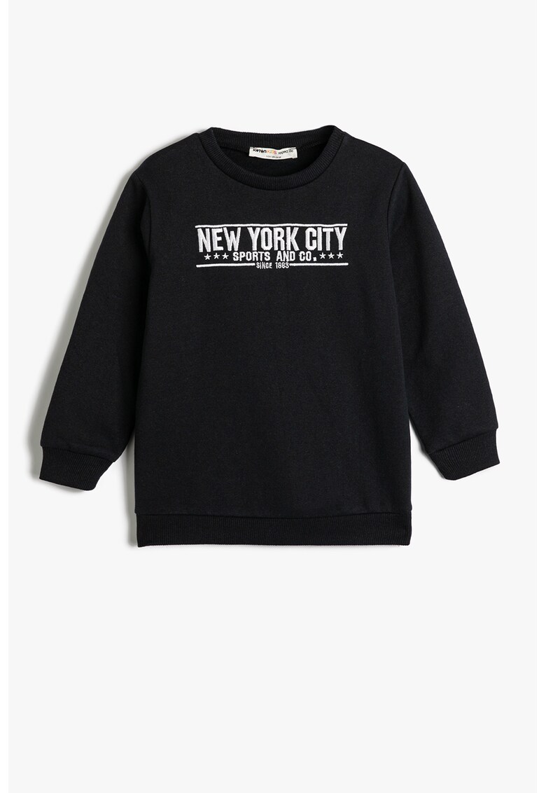 Sweatshirt With Back Print & Front Embroidered Text