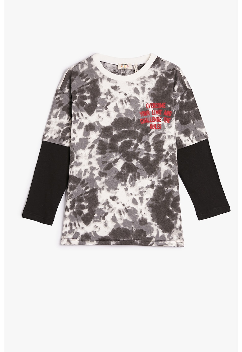 Bluza cu aspect 2in1 si model tie-dye