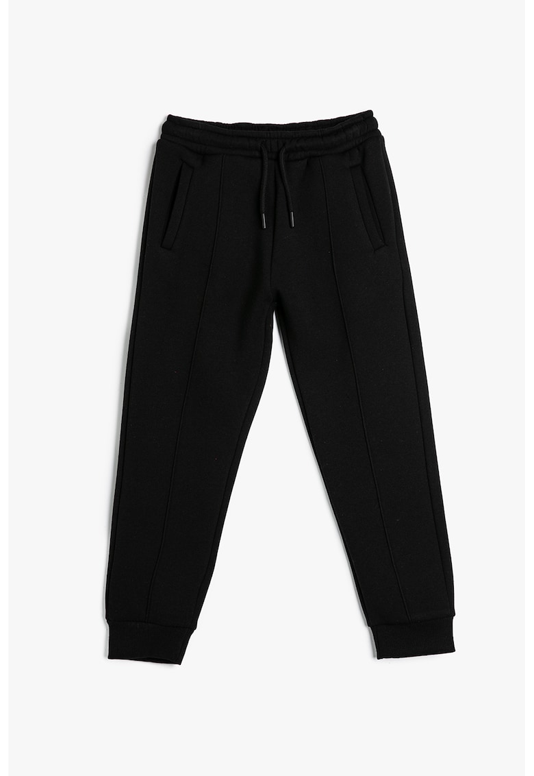 Pantaloni de trening cu snururi de ajustare si buzunare laterale