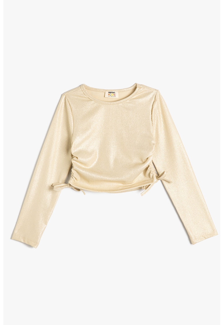 Bluza striata cu snururi laterale