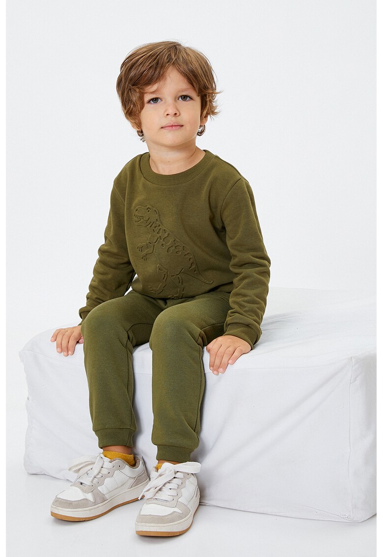 Bluza de trening cu detaliu grafic in relief