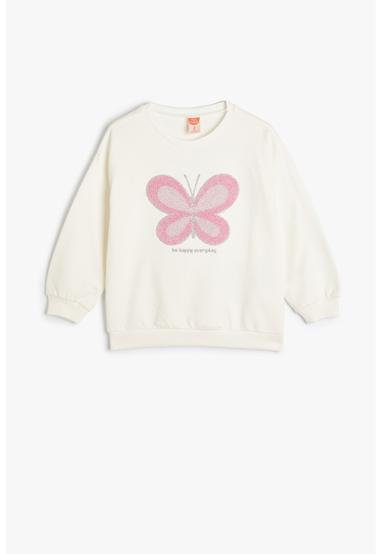 Bluza de trening cu aplicatie cu fluturi