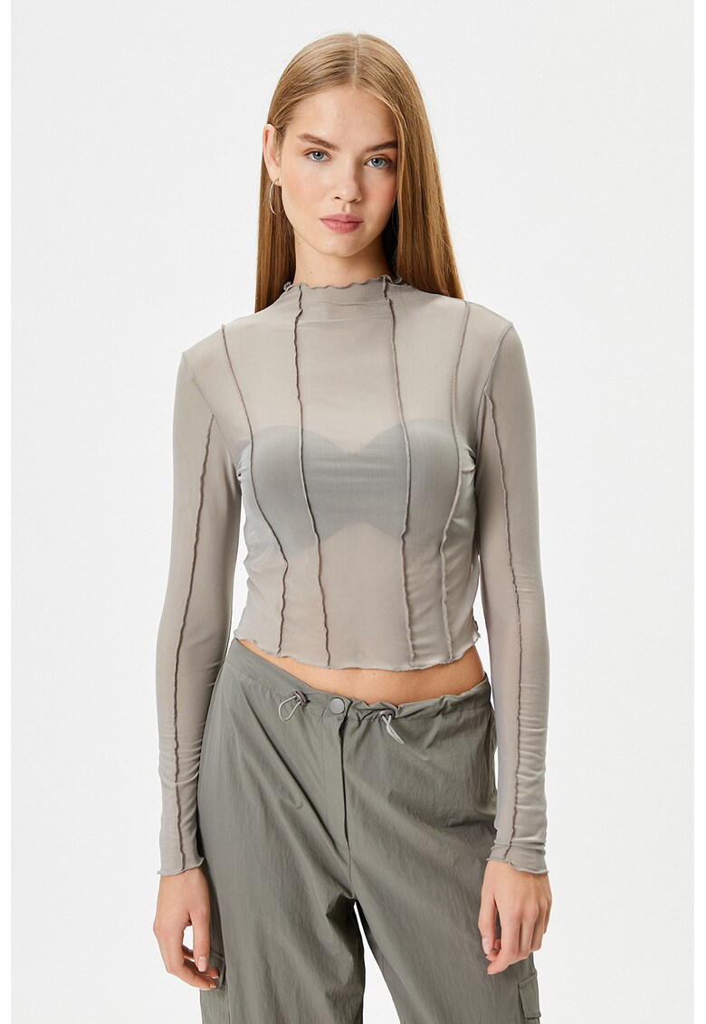 Bluza slim fit cu tul