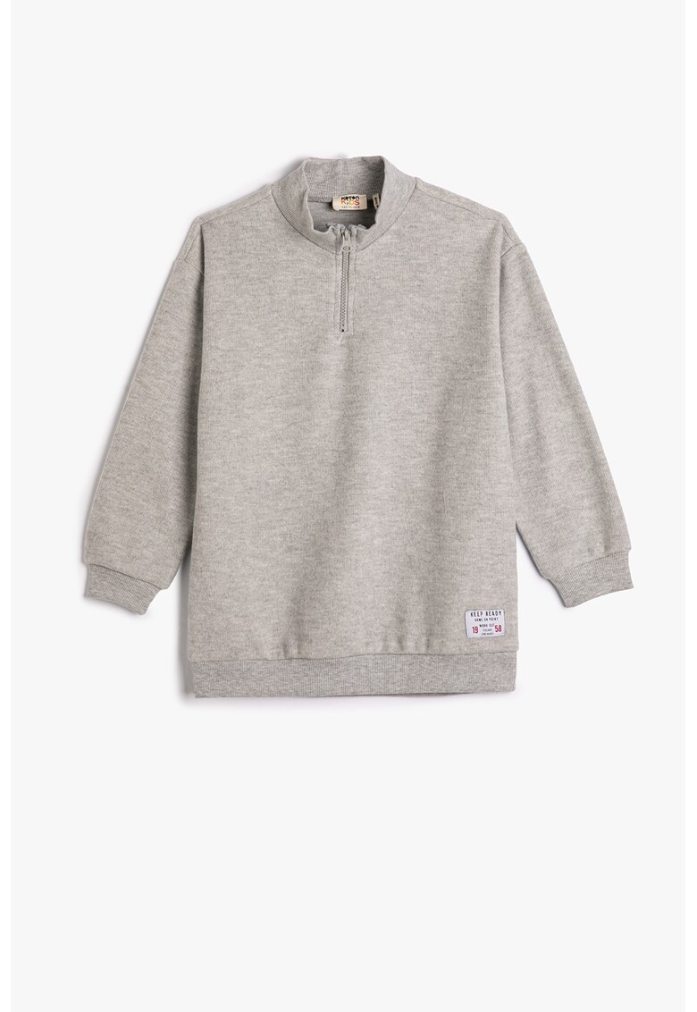 Bluza din jerseu cu fenta cu fermoar