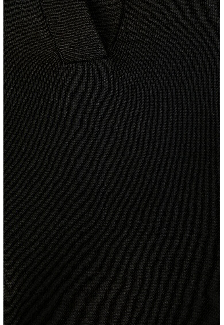 Bluza crop cu guler polo