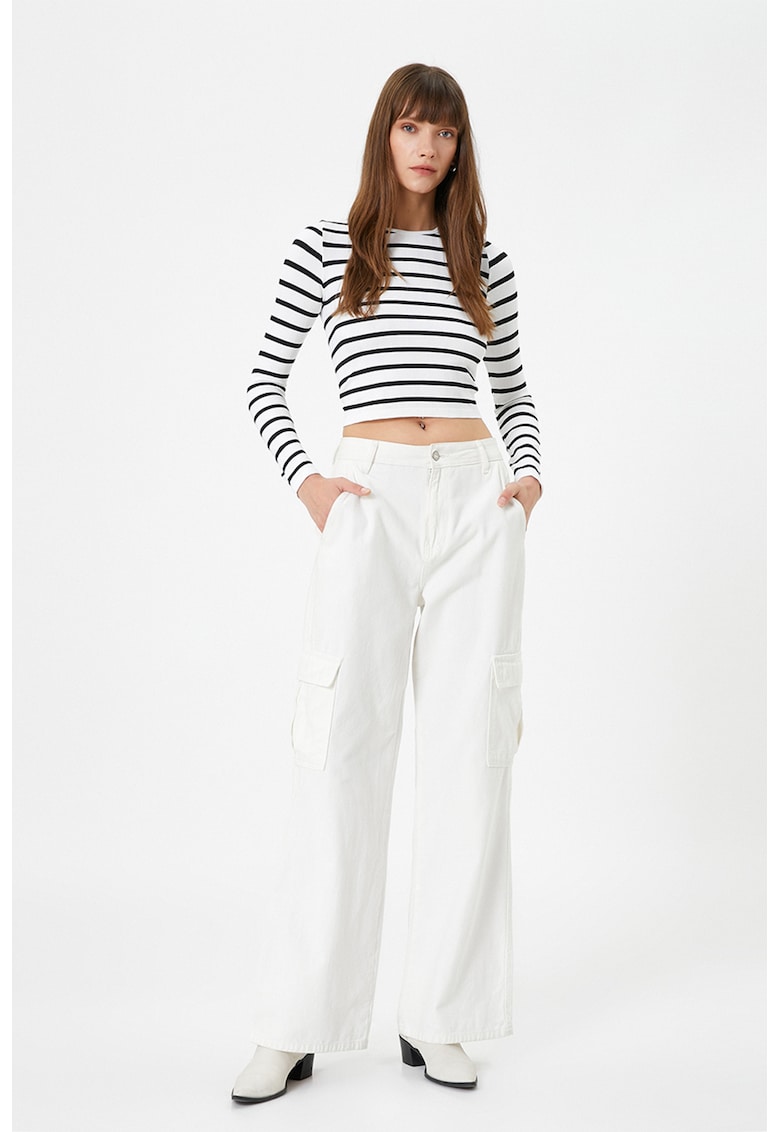 Bluza crop slim fit