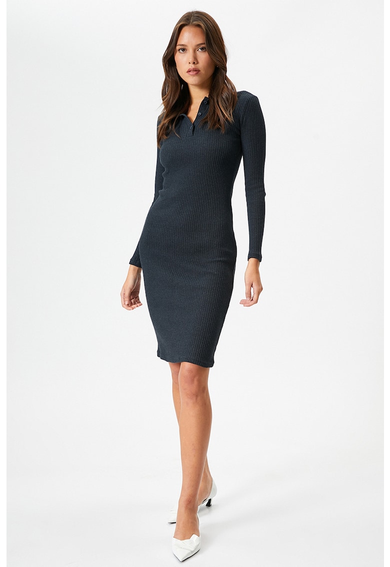 Rochie polo cu aspect striat