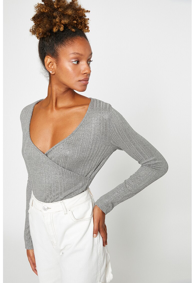 Bluza cu decolteu cache-coeur