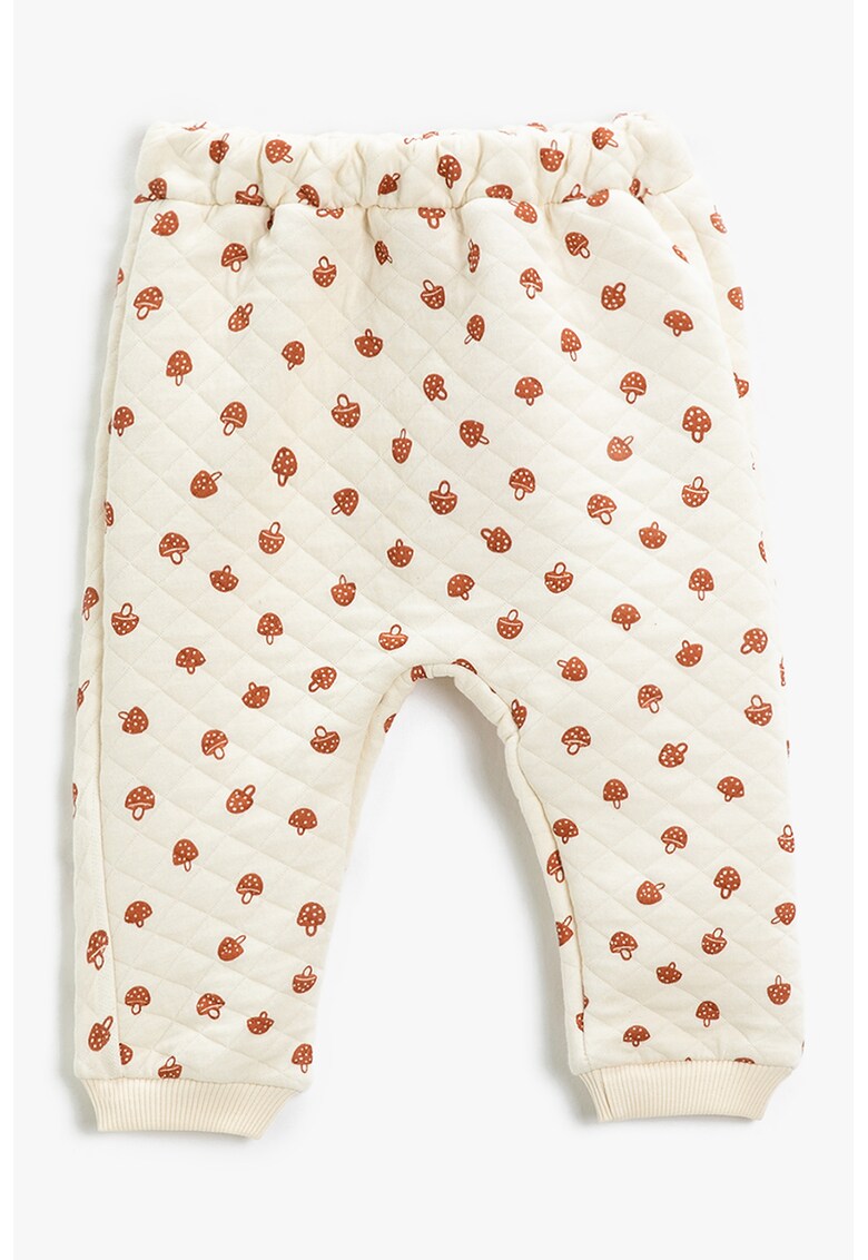 Pantaloni din amestec de bumbac cu imprimeu