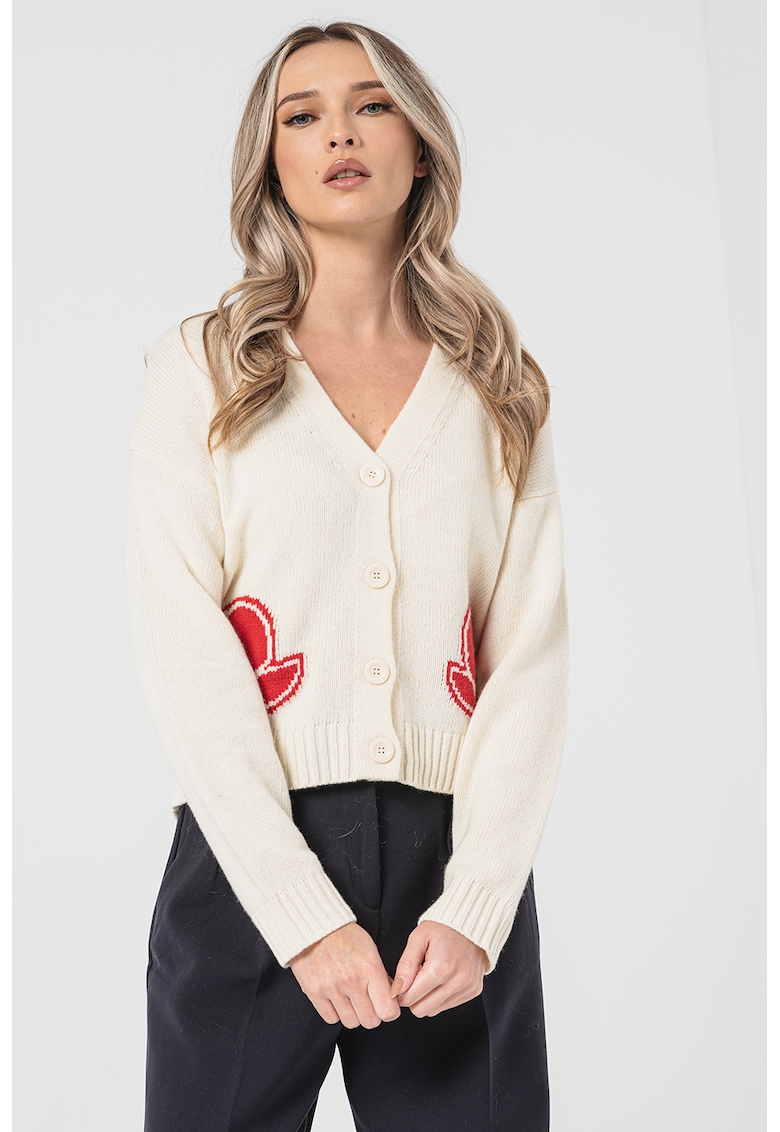 Cardigan cu model floral