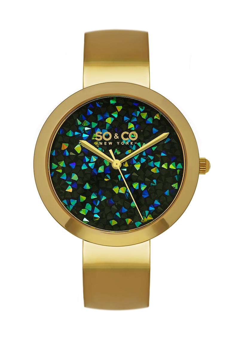 Ceas auriu cu cristale multicolore SoHo