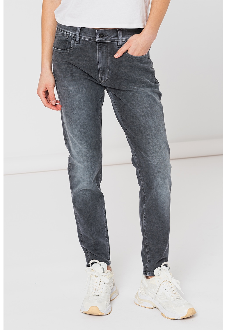 Blugi super skinny cu talie inalta Lhana
