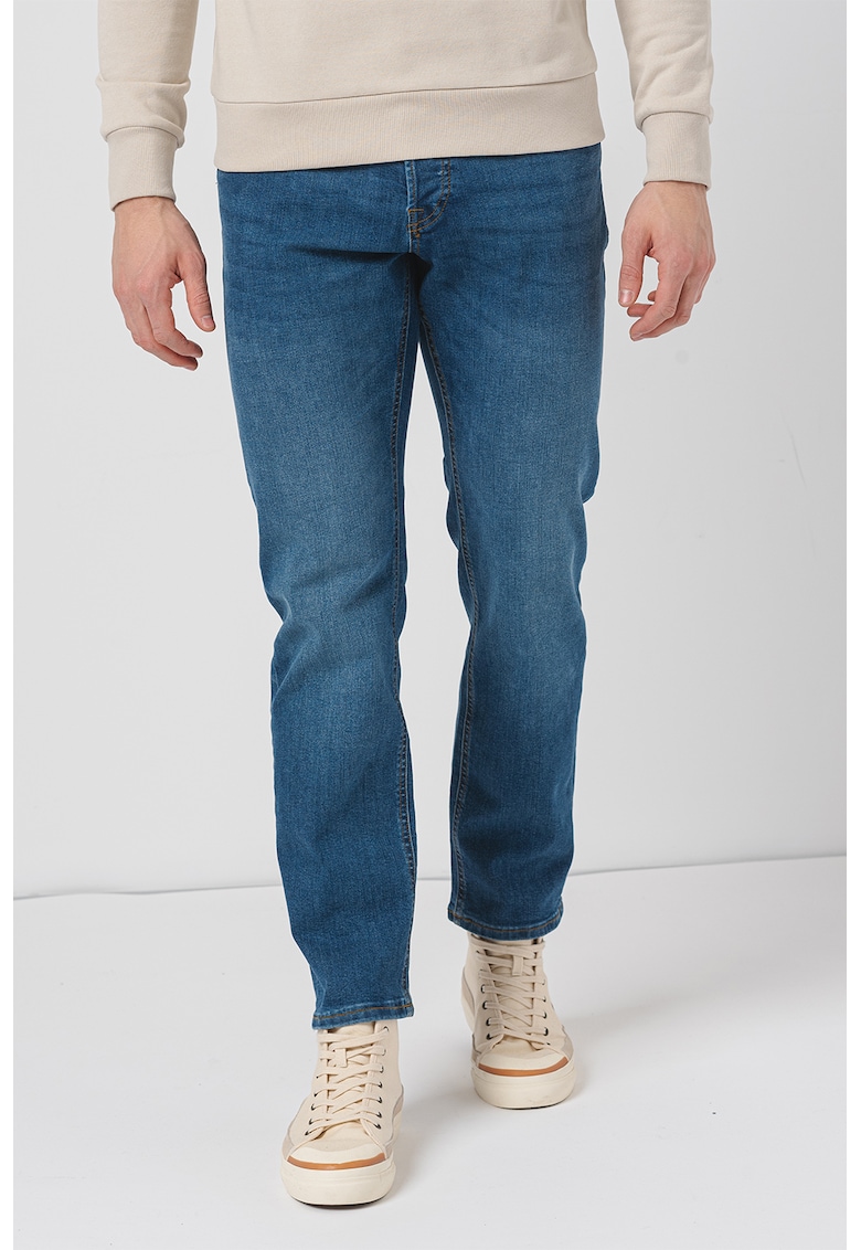 Blugi conici Mike - Albastru inchis