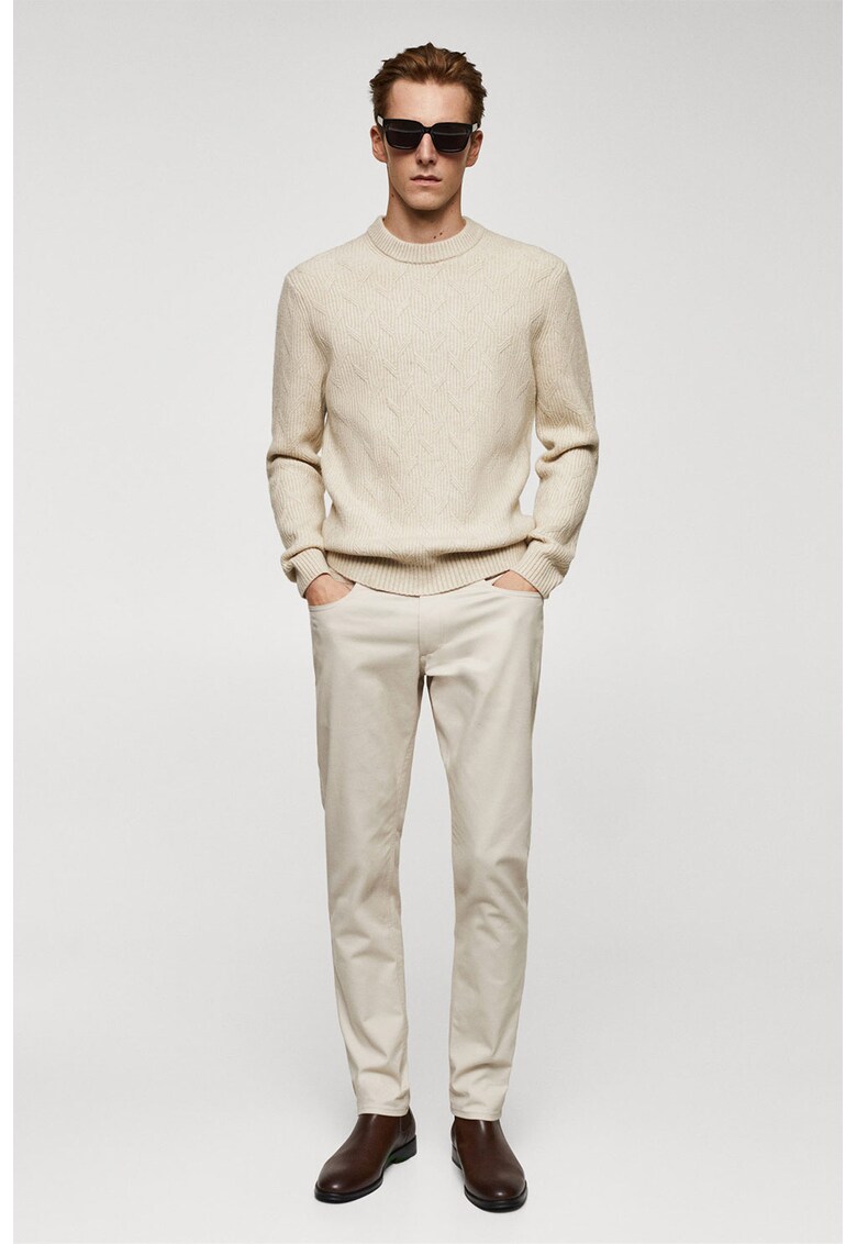 Mango Пуловер Carbonel с овално деколте за Мъже Mango Пуловер Carbonel с овално деколте за Мъже