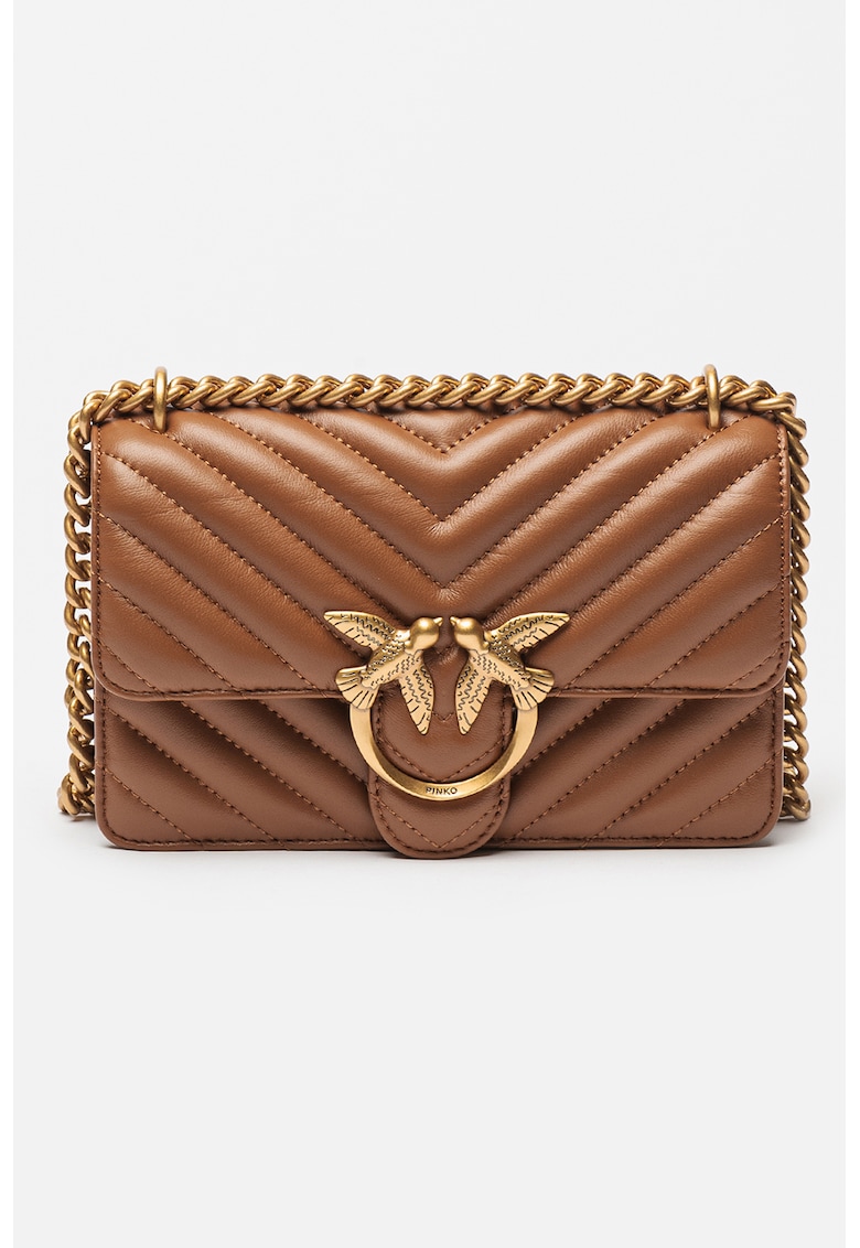 Geanta crossbody piele cu aspect matlasat Love - 54645 Geanta crossbody piele cu aspect matlasat Love - 54645