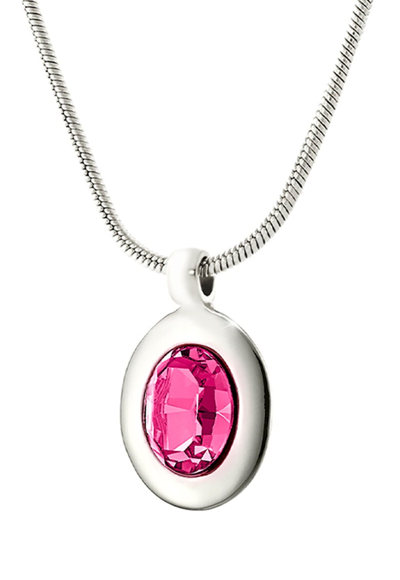 Colier placat cu rodiu si cristal zirconia