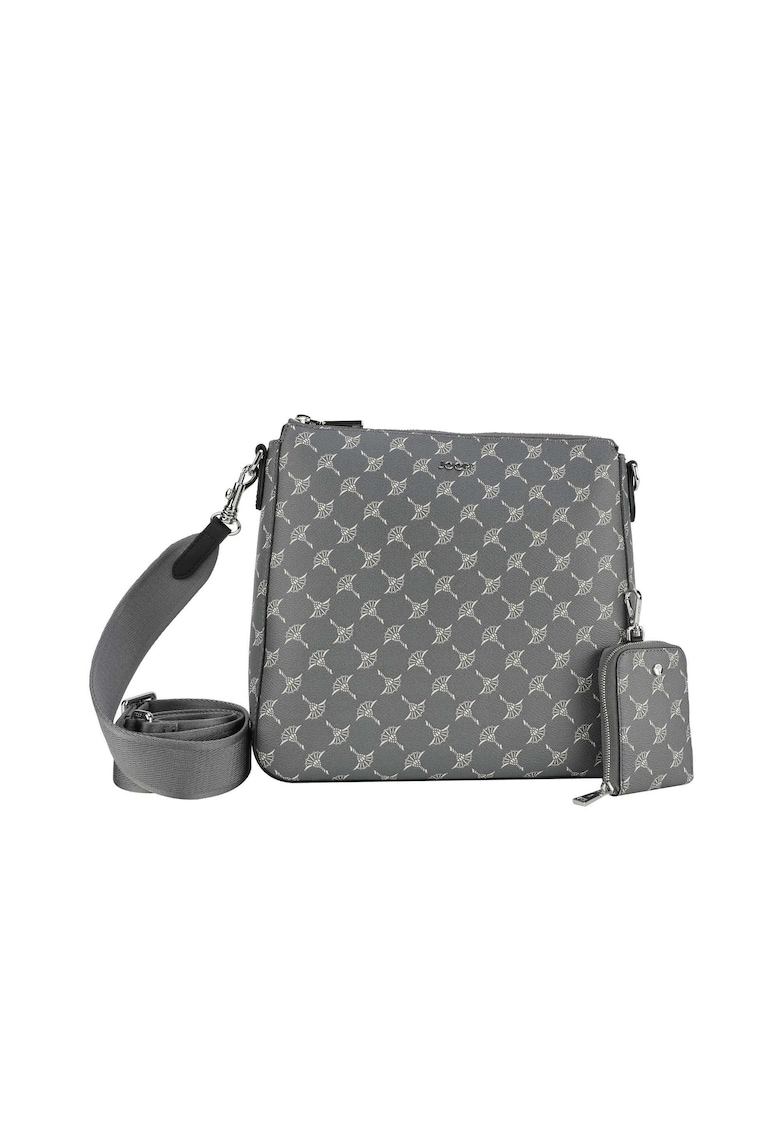 Geantă crossbody din piele ecologică cu model logo jasmina – alb/gri antracit Geantă crossbody din piele ecologică cu model logo jasmina – alb/gri antracit