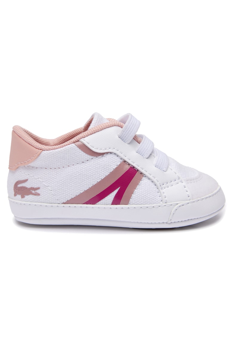 Botosei cu insertii textile - Alb/Roz