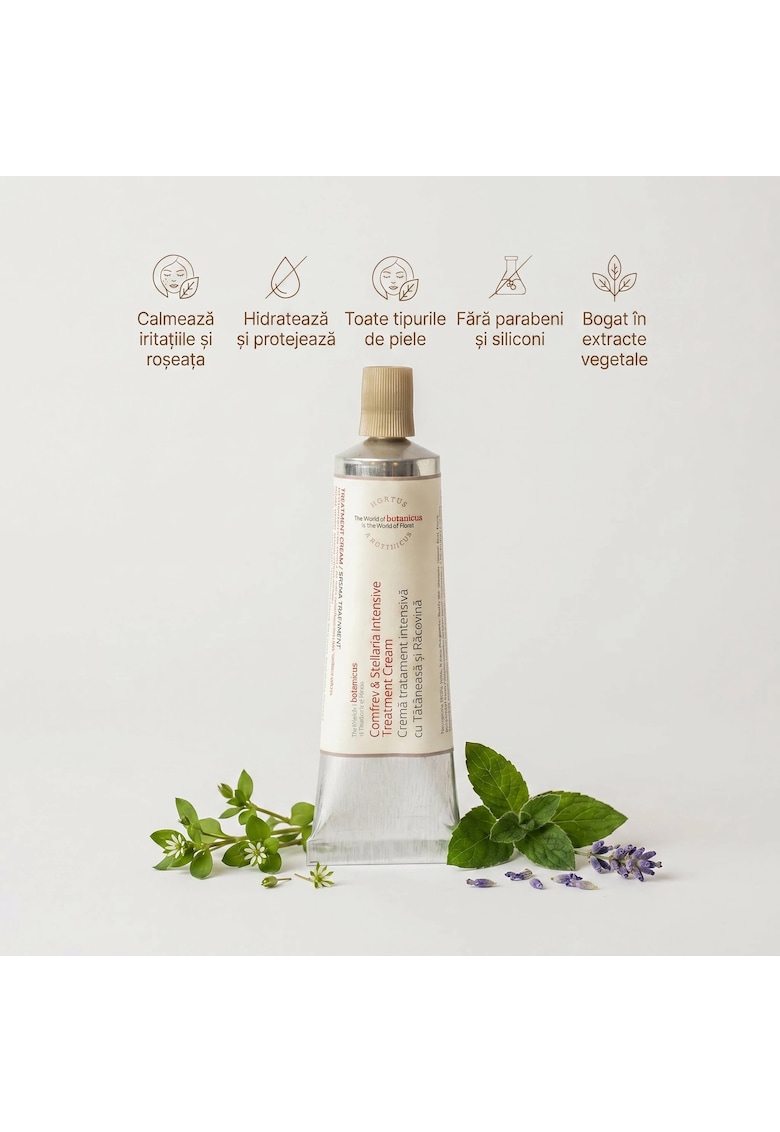Crema tratament naturala cu Tataneasa si Racovina - 50g - fara parabeni si siliconi - pentru toate tipurile de piele - extractele naturale ajuta la refacerea celulara si calmarea iritatiilor