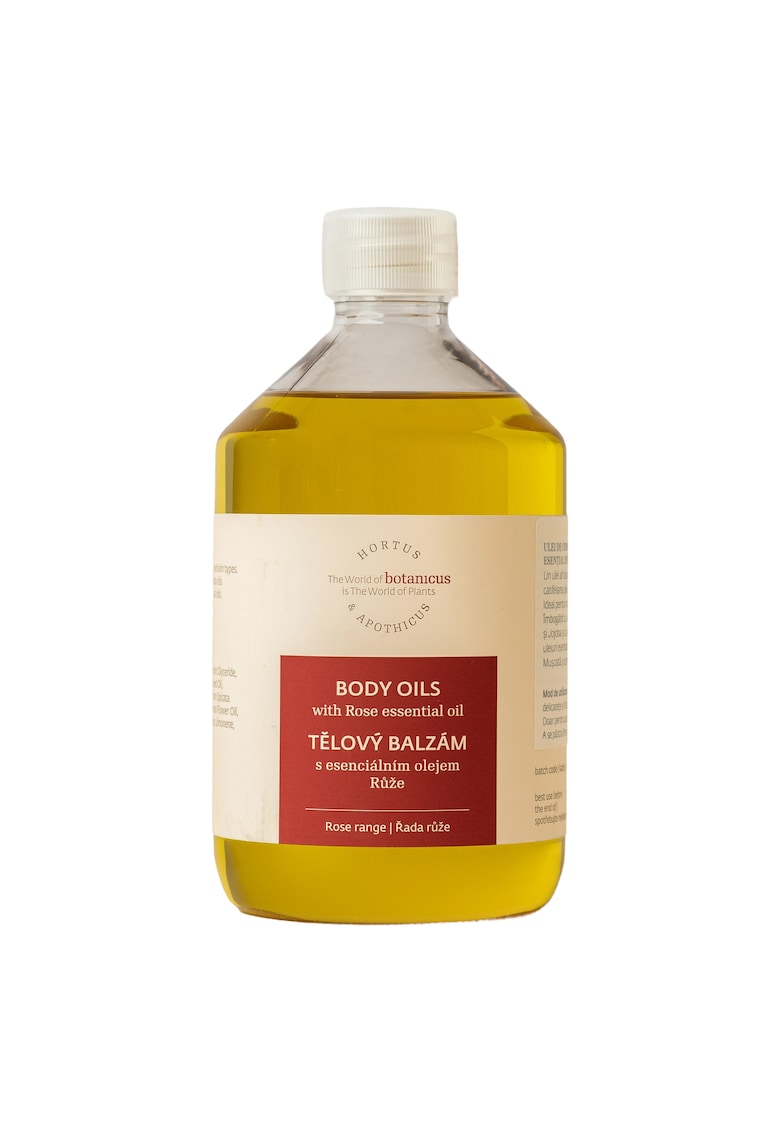 Ulei de corp natural cu Trandafir 100 % natural - 500 ml - pentru piele uscata - sensibila si normala - hidratare intensa