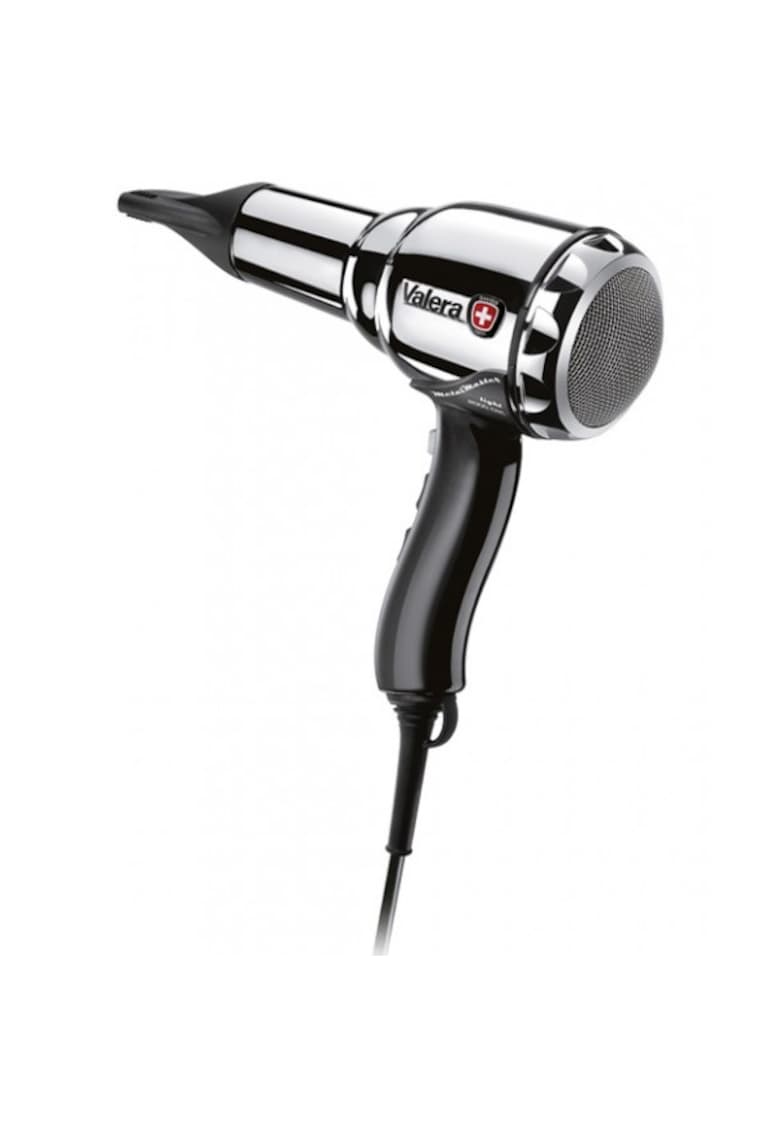 Uscator de par SWISS METAL MASTER LIGHT CHROME - 2000W - Generator de ioni - 6 setari pentru debitul/temperatura aerului - Buton de aer rece - Motor PM-Pro - Argintiu