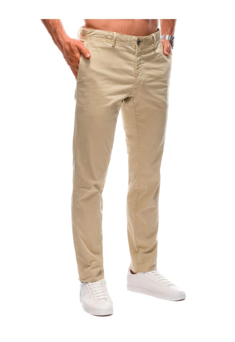 Férfi chinos nadrágok Garelan sötét bézs Férfi chinos nadrágok Garelan sötét bézs