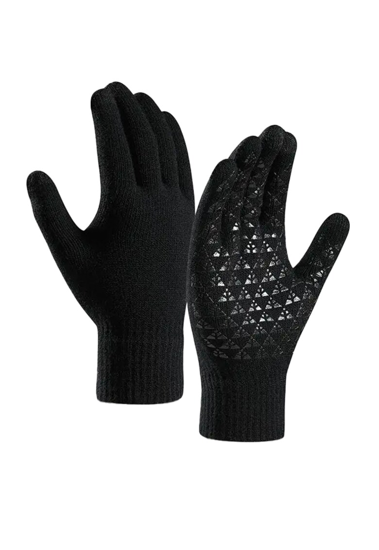 Manusi - model cu degete touch screen - tematica easy winter tech gloves - non – slip pe toata palma - unisex - EFAYN