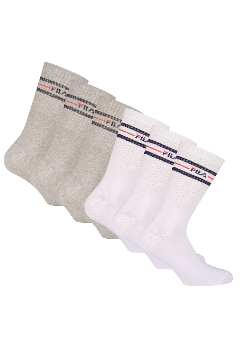 Унисекс дълги чорапи с лого - 6 чифта