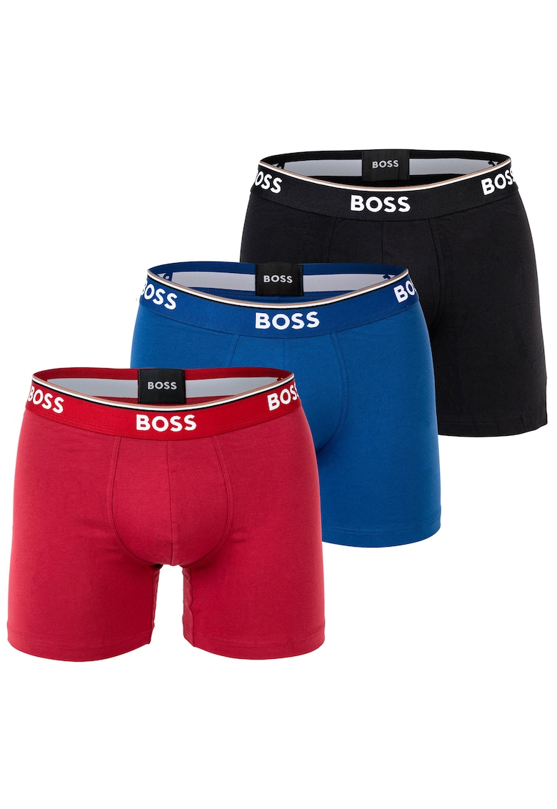 BOSS men's boxer shorts - 3-pack - Boxer Briefs 3P Power - Cotton Stretch - Logo BoxerBr 3P Power 12957