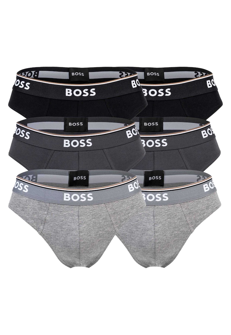 Set de chiloti cu logo – 6 perechi – Gri Set de chiloti cu logo – 6 perechi – Gri