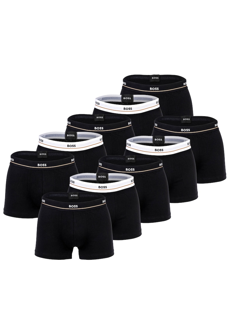 Set de boxeri cu logo – 10 perechi – Negru Set de boxeri cu logo – 10 perechi – Negru