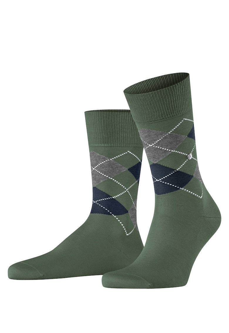 Sosete lungi din amestec de bumbac organic cu model Manchester 14441