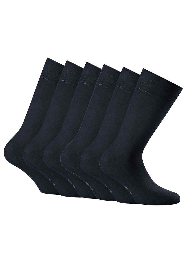 Rohner basic Rohner - Set de sosete lungi unisex - 6 perechi - Bleumarin