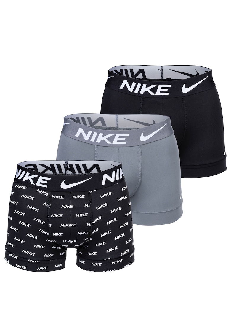 Set de boxeri cu tehnologie Dri-Fit – 3 perechi – Negru/Gri Set de boxeri cu tehnologie Dri-Fit – 3 perechi – Negru/Gri