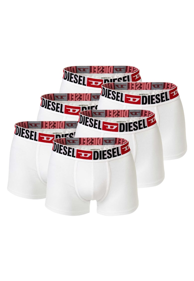Set de boxeri din amestec de bumbac cu banda logo in talie - 6 perechi