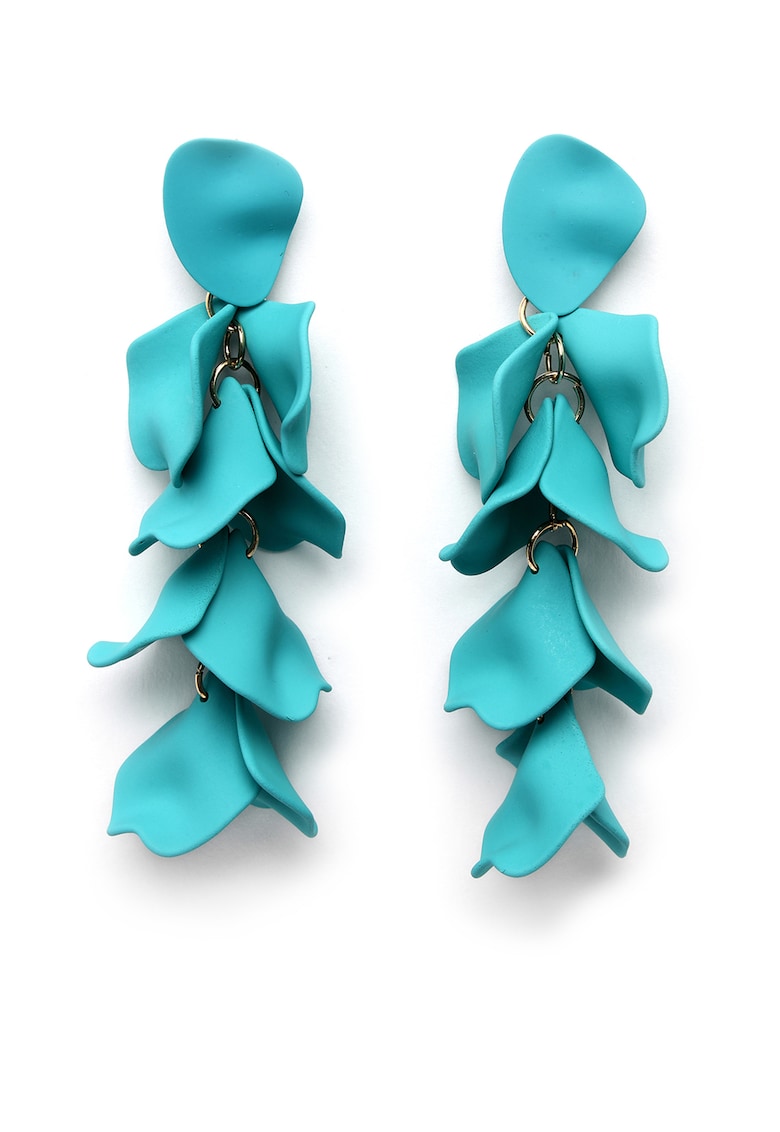 Cercei in forma de petale - placati cu aur de 18K