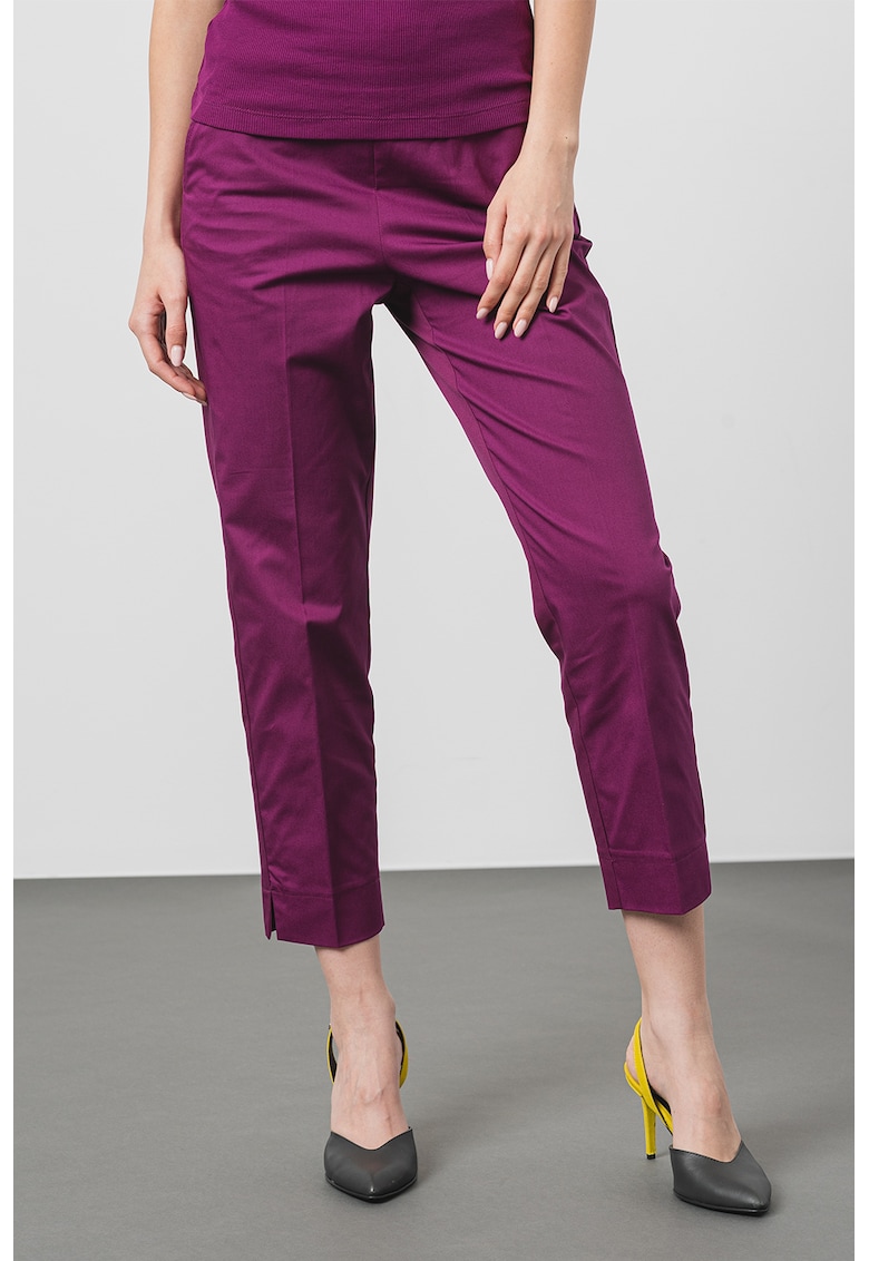 Pantaloni cu croiala crop Quaterna