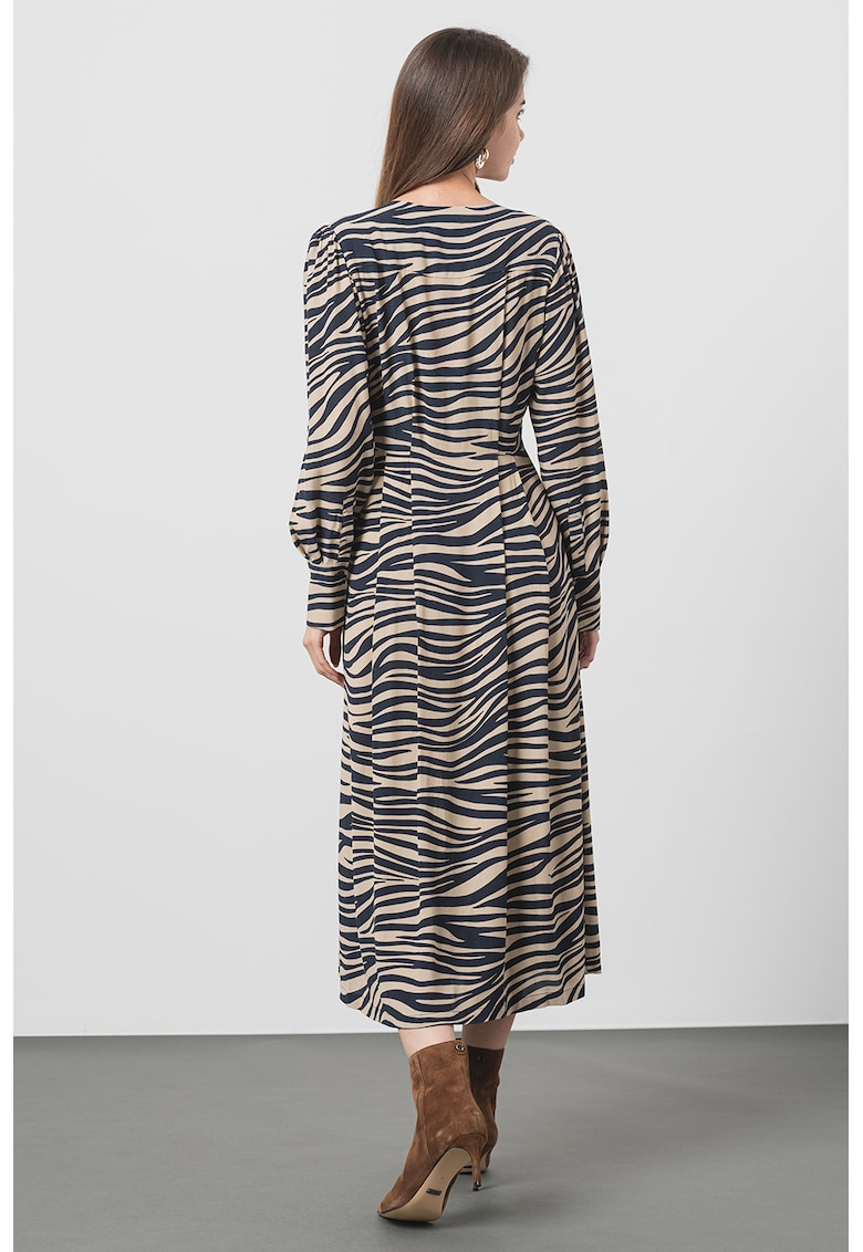 Rochie midi cu model zebra