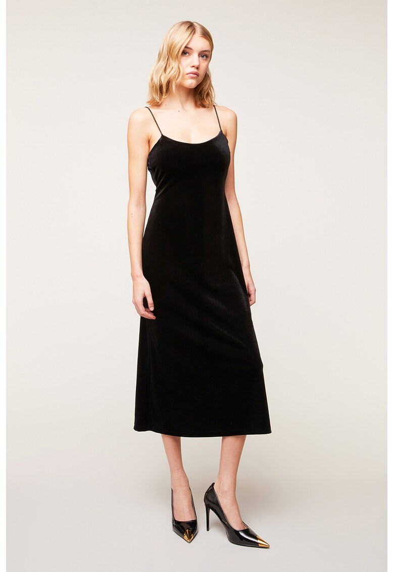Rochie midi cu aspect catifelat