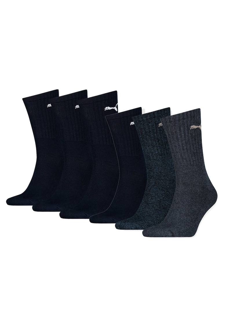 Set de sosete unisex striate - 6 perechi - Albastru