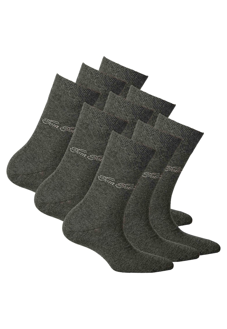 Tom Tailor Set de sosete lungi - 9 perechi - Gri inchis