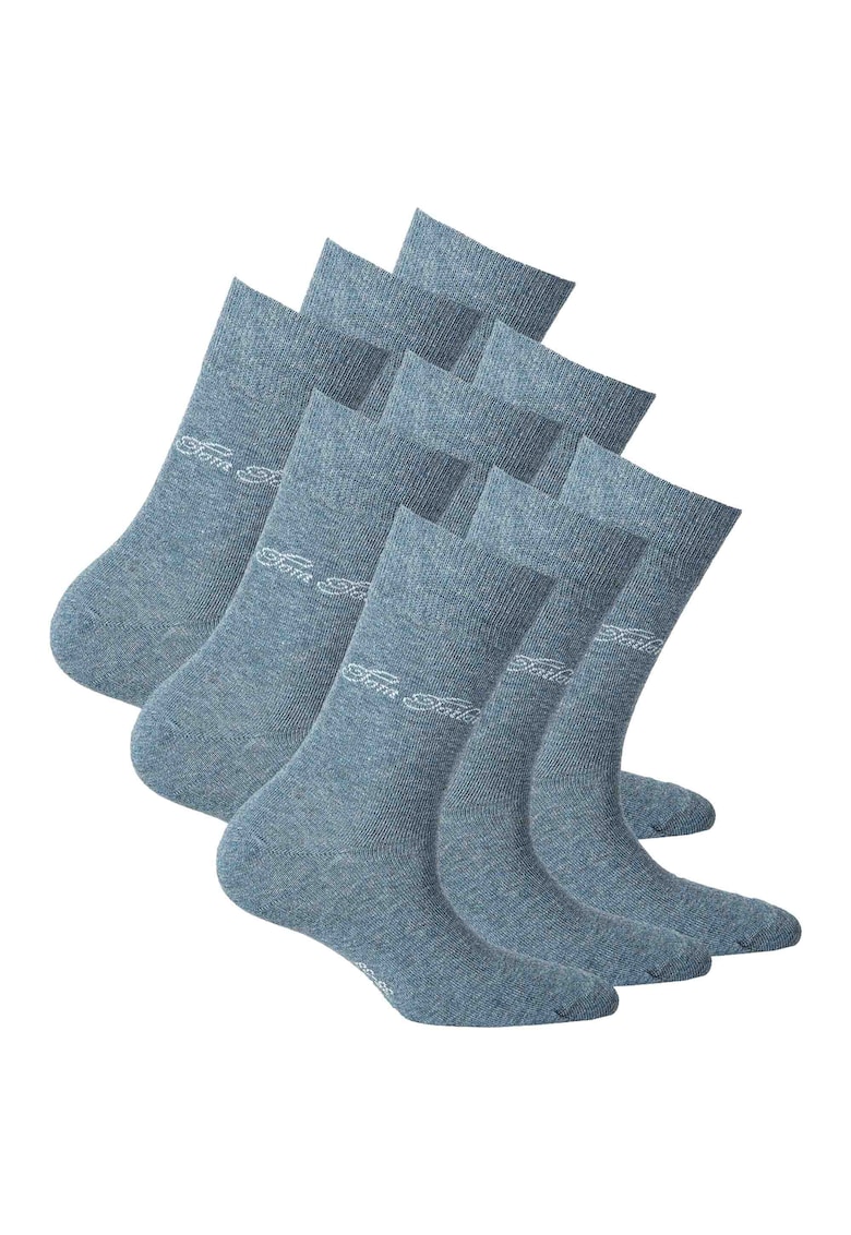 Tom Tailor Set de sosete lungi - 9 perechi - Albastru deschis