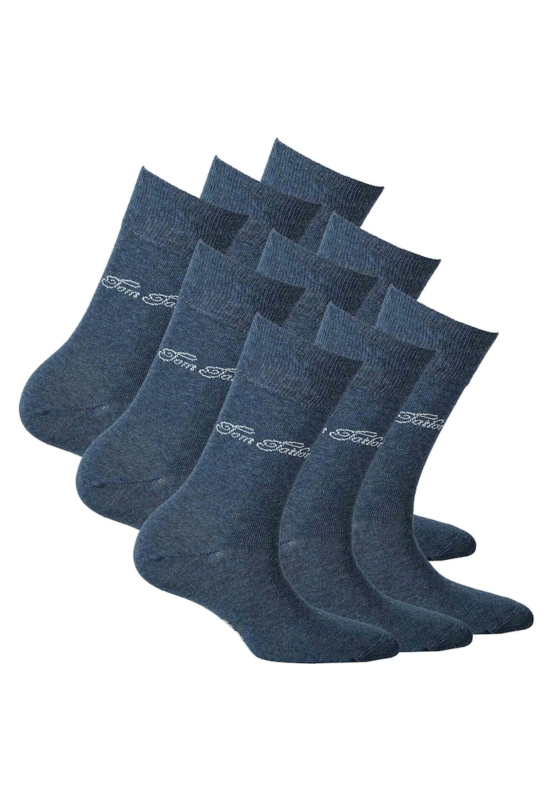Tom Tailor Set de sosete lungi - 9 perechi - Albastru
