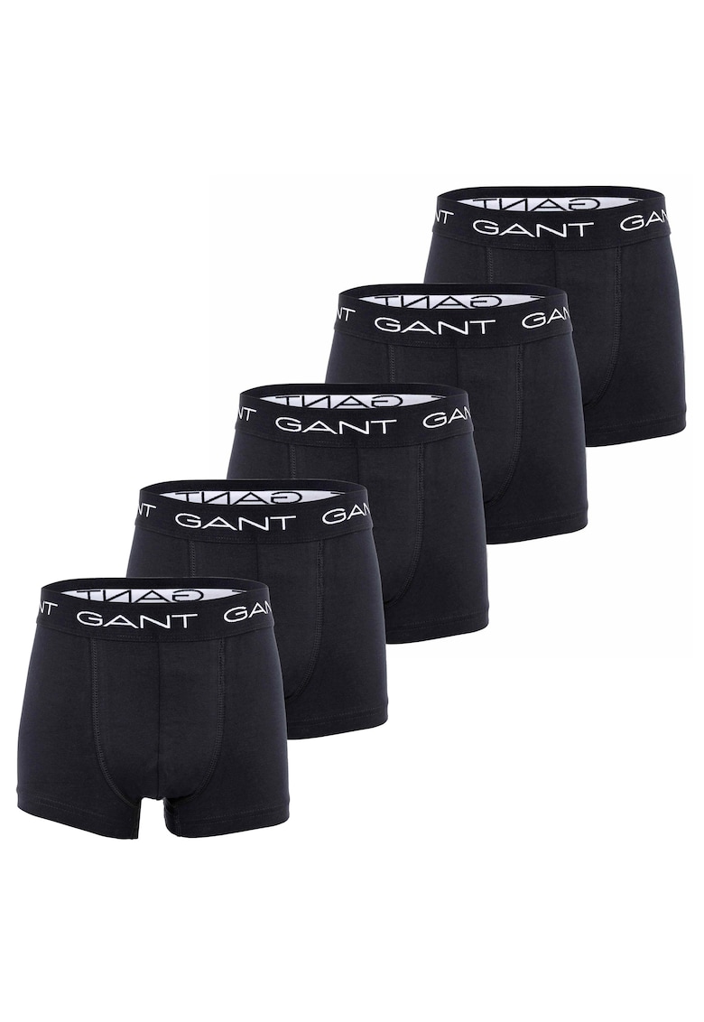 Set de boxeri din amestec de bumbac cu banda logo in talie - 5 perechi