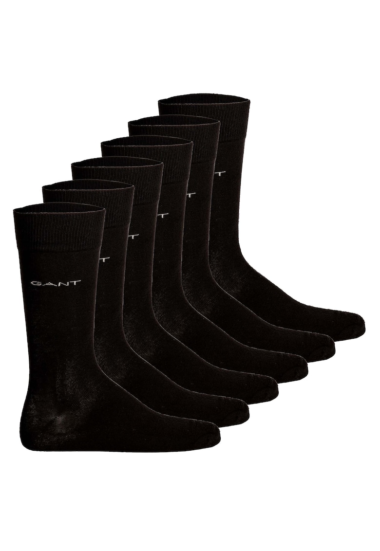 Gant Set de sosete lungi cu logo discret - 3 perechi - Negru