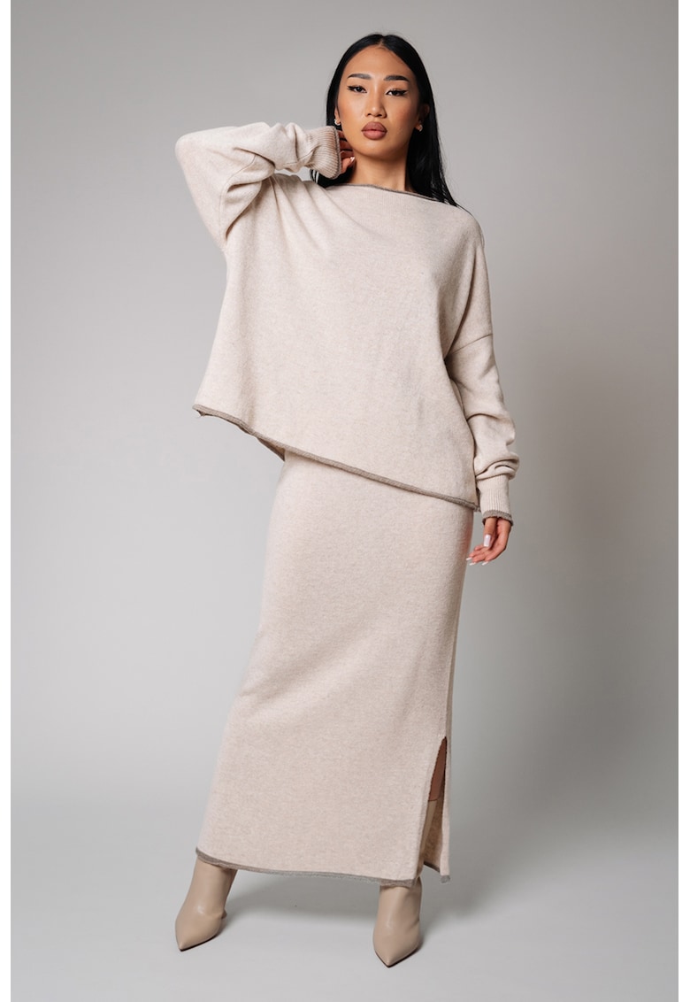 Set de bluza de trening si fusta din amestec de lana si casmir - 2 piese