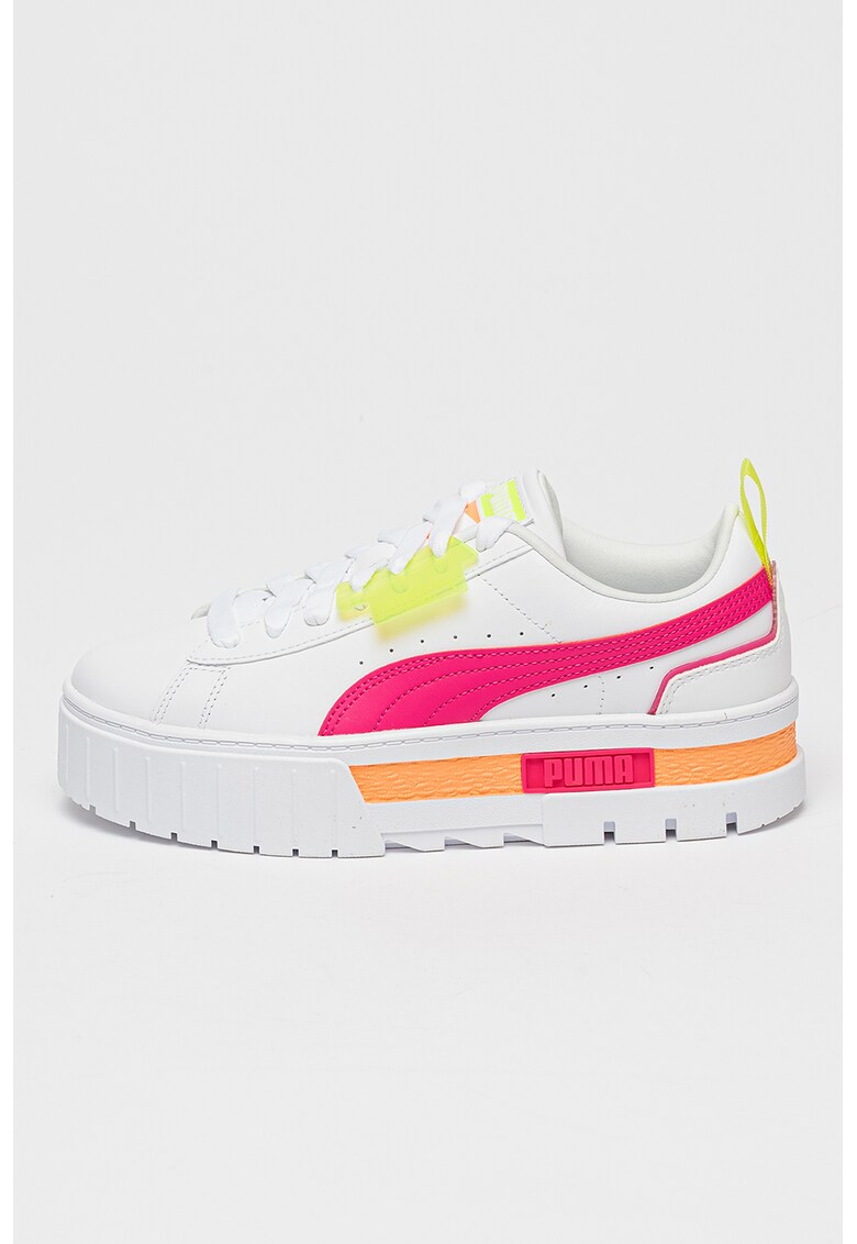 Pantofi sport flatform de piele cu insertii de material sintetic Mayze City Lights