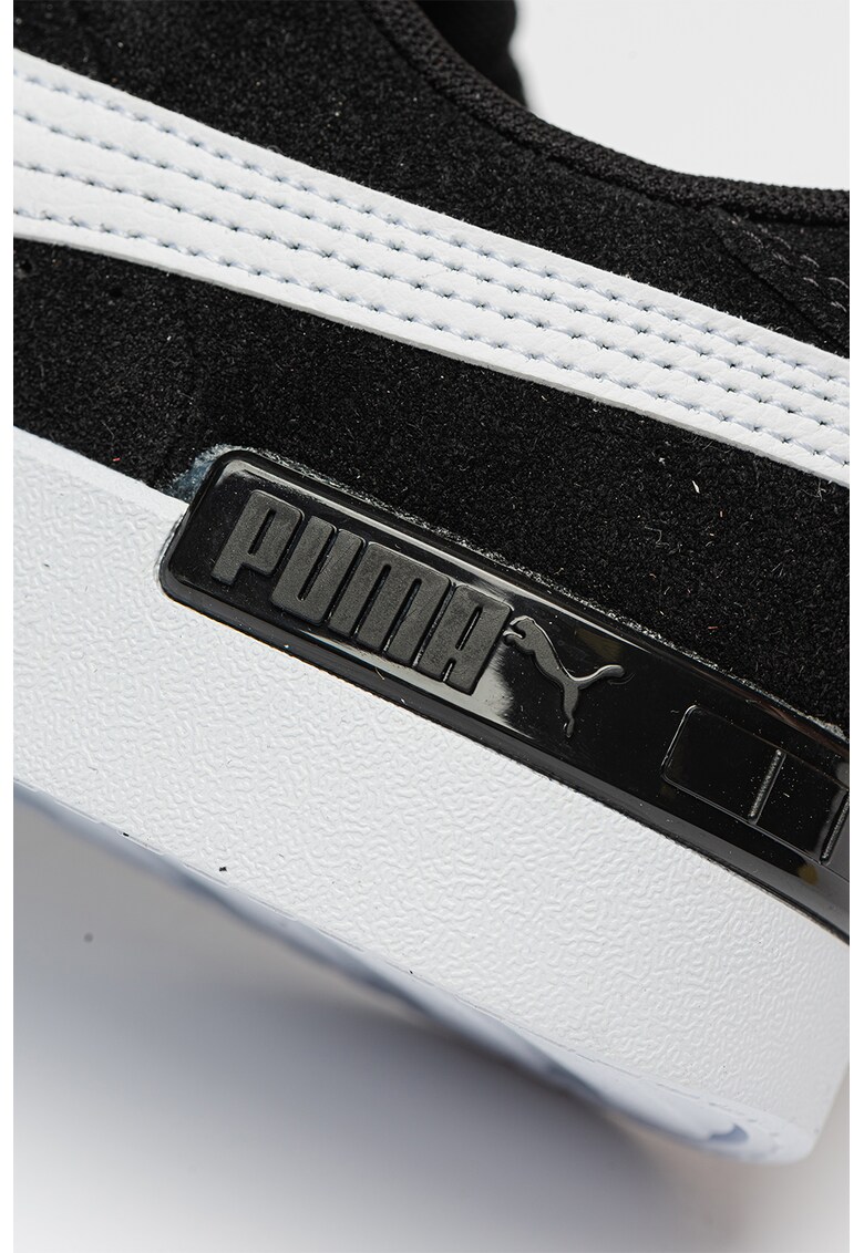 Pantofi sport de piele intoarsa cu insertii de piele ecologica Jada